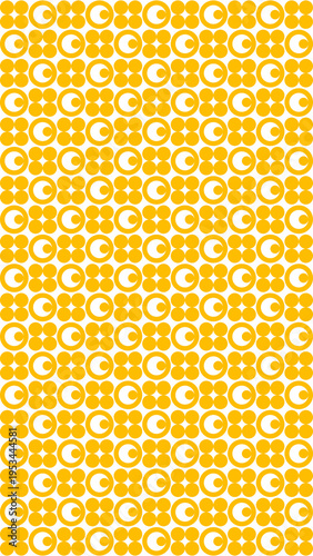 Yellow Barcelona Flower Pattern vector background