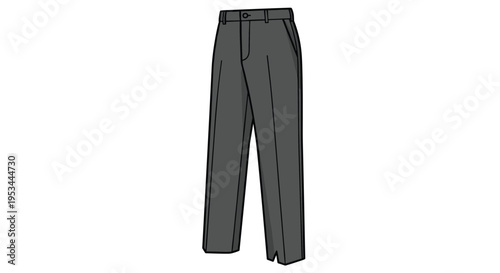 Classic grey tailored trousers, designed with a straight fit and practical pockets, perfect for professional and smart-casual wardrobes.