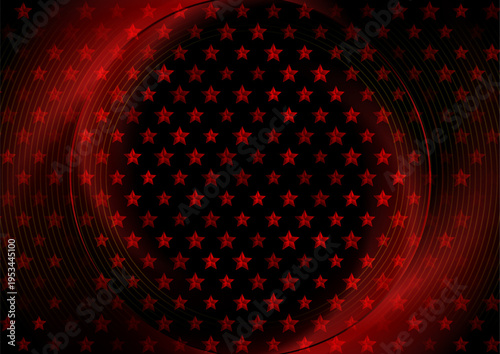 Bright blue smooth circle with sparkling halftone dots, abstract geometric background. Vector futuristic tech design