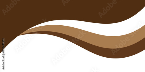 A modern and minimalist abstract background featuring smooth, flowing wave shapes in multiple shades of brown, from deep espresso to warm tan.