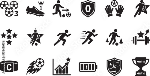 Ultimate Soccer 2026 Skills and Training Icons for Game Dev, Apps