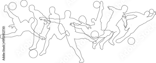 Silhouette soccer football ...