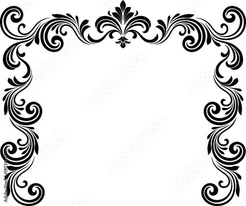 A filigree heraldic crest m...