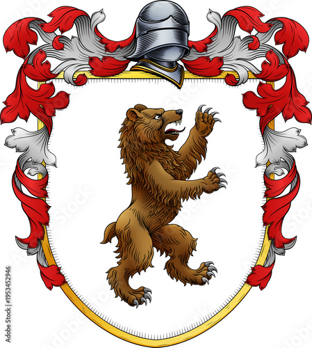 A bear coat of arms or cres...