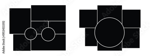 Picture Frame Vector Collection | Modern Photo Frames, Blank Wall Gallery Templates and Layout Designs. Photo frame for mood board. Retro mockup for photo.