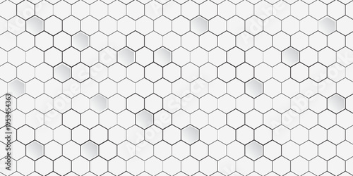 Abstract white hexagon geometric background featuring a modern 3D honeycomb pattern. Clean minimal design with soft shadows and depth