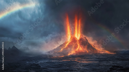 escape, honeymoon, moonlight, peaceful, tropics, illuminated, cloud, nature, dreamy, explosion, flames, blaze, eruption, paradise, relaxation, volcano, burning, danger, deck, dreamlike, festive, heat