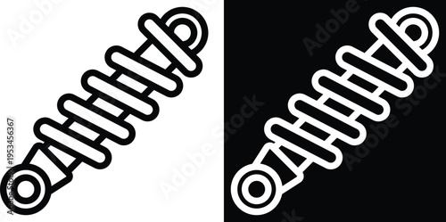 suspension Two-tone version in black and white background