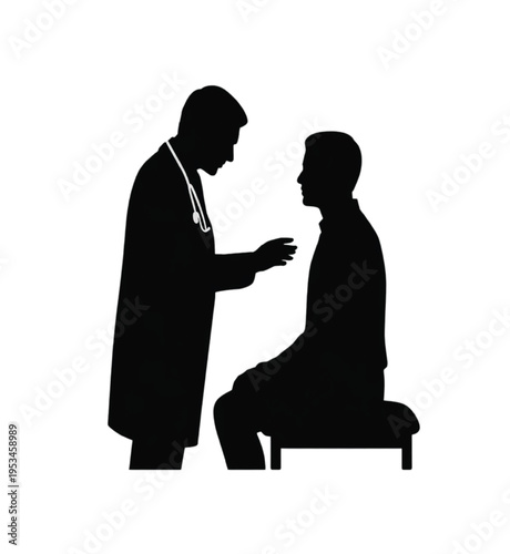 Black silhouette of priest giving blessing to kneeling person vector illustration EPS PNG file