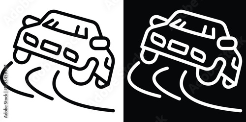 drift Two-tone version in black and white background