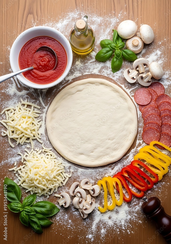 Fototapeta premium Pizza Night Prep