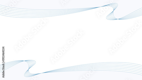 曲線のシンプルなデザインフレーム、波、背景、16:9サイズ