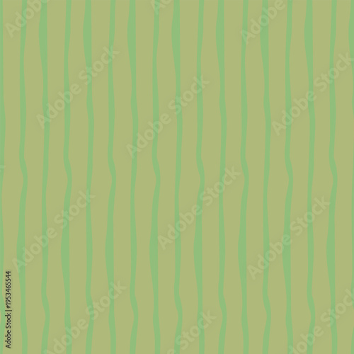 Minimalist Green Vertical Wavy Stripe Pattern