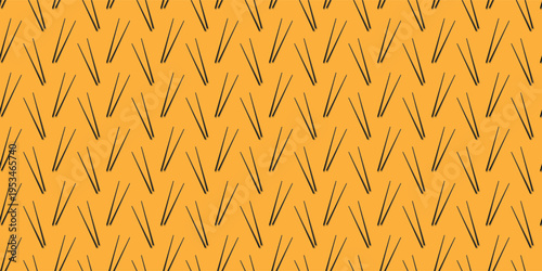 Chopsticks seamless pattern for asian restaurant and food branding. Sushi pattern