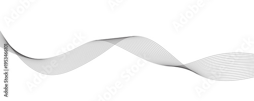 Grey Flowing Wave Lines