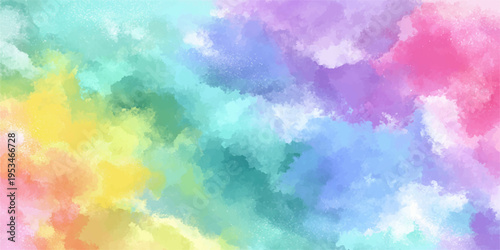 Rainbow Hues Abstract: A vibrant display of pastel colors blends together to create a dreamlike canvas, capturing a sense of creativity, serenity, and endless possibilities.