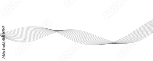 Grey Flowing Wave Lines