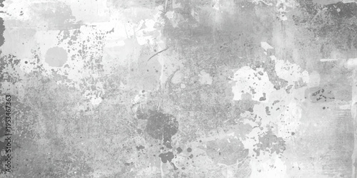 A vintage gray concrete wall background with a rough textured surface and dirty marble paint patterns creates an old grunge stone backdrop for artistic wallpaper design