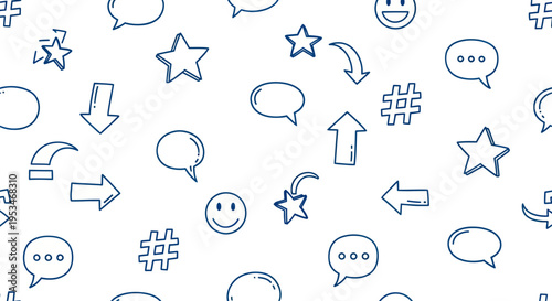 Various social media chat icons.