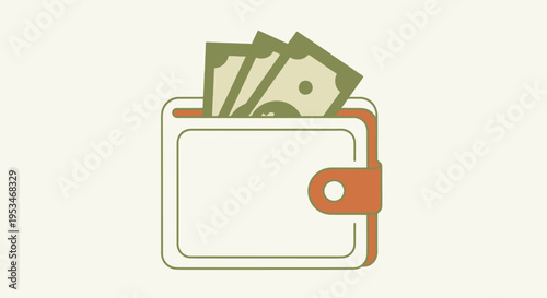 Wallet with money inside pocket.