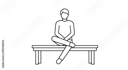 Man sitting on a bench alone.