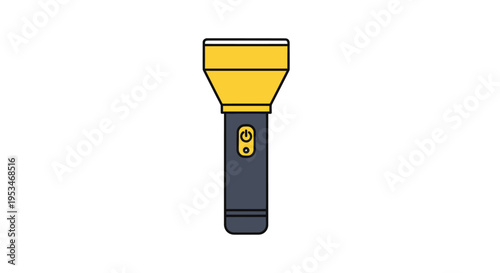 Yellow and black handheld flashlight.