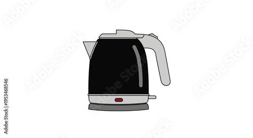 Electric Kettle with Handle and Base.