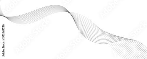 Grey Flowing Wave Lines