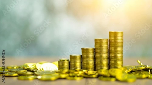 Increasing gold coins with graph.