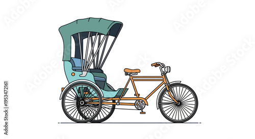 Colorful Tricycle with Canopy Seat.