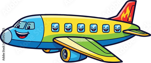 Cartoon Airplane Illustration