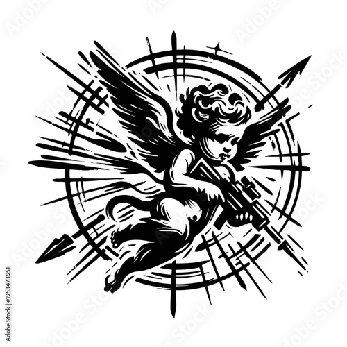 vector illustration of a tribal tattoo