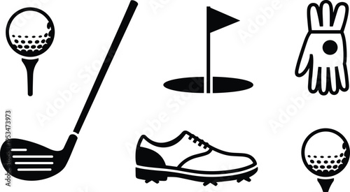 Set of  golf icons vector