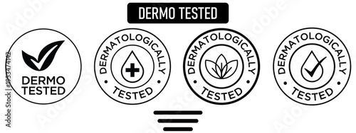 Dermatologically Tested Badge – Dermo Tested Skin Safety Certification Seal Set