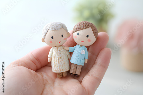 やさしく寄り添う介護士と高齢者の安心ケアと心温まる支援風景
