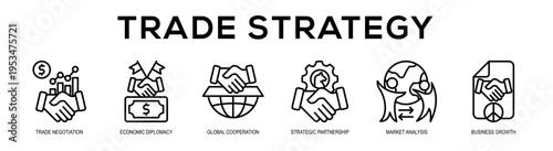 Trade Strategy web banner illustration concept