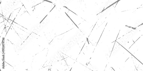 Abstract white grunge background with random fine scratch marks and scattered black lines, subtle distressed texture, minimal industrial style, clean yet worn high-resolution scratch wall backdrop.