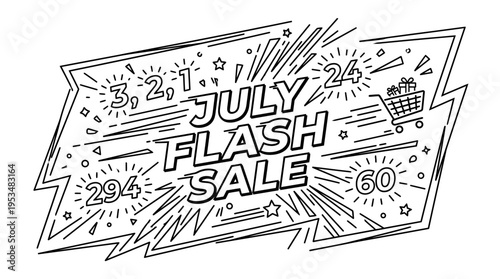 July Flash Sale Promotion with Shopping Cart