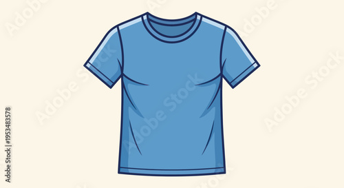 Blue Short Sleeve Casual T Shirt.