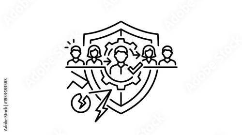 Business Team Protection and Security Concept