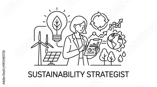Sustainability Strategist Analyzing Environmental Data