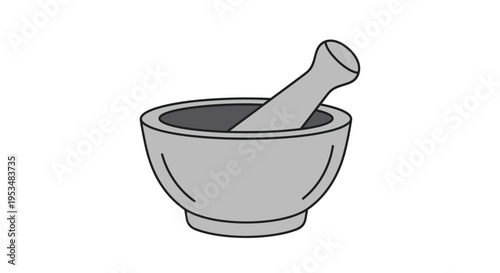 Mortar and Pestle Kitchen Tool.