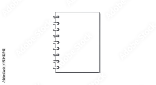 Spiral Bound Notebook Paper Book.