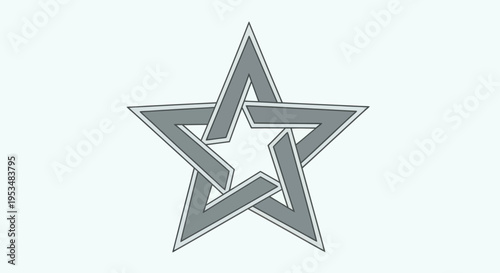 Interconnected Star Design Symbol.