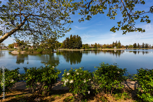 Beautiful view of Ellis Lake in Marysville, California