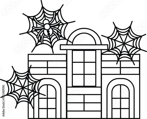 Spooky spiders dangle from intricate webs