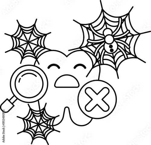 Tooth with a surprised expression