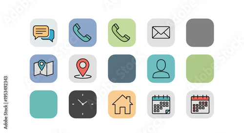 Collection of various app icons.