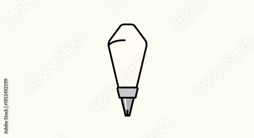 Drawing of a pencil with crystal.