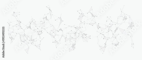 Abstract low poly network wave vector with connecting points and lines technology communication background